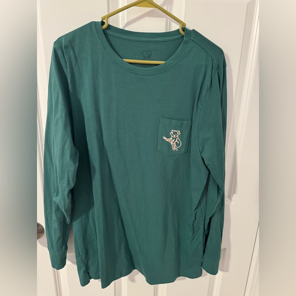 Ivory Ella Teal Long Sleeve with Elephant Design